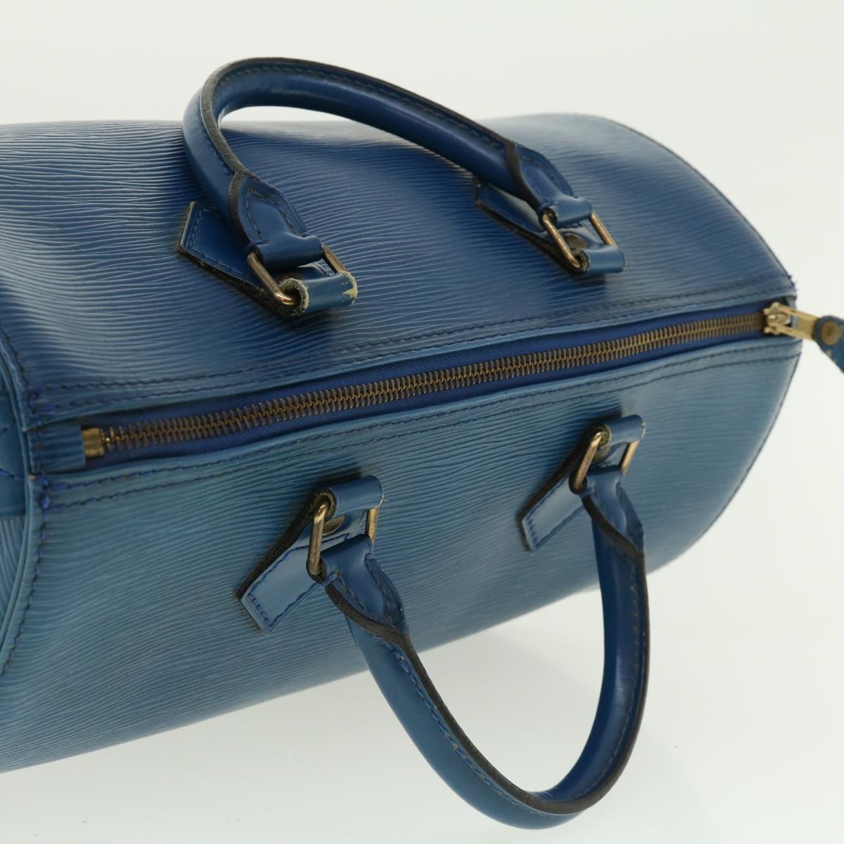 LOUIS VUITTON Epi Speedy 30 Hand Bag Toledo Blue M43005 LV Auth 39078