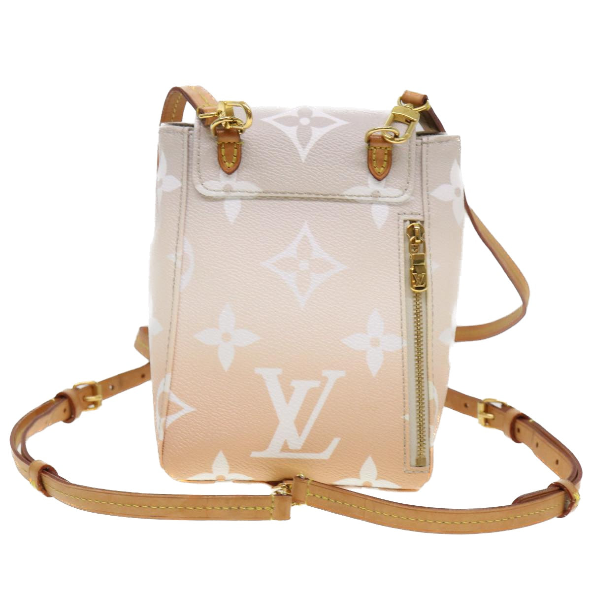 LOUIS VUITTON Monogram By The Pool Tiny Backpack Gris Bloom M45764 LV Auth 39091