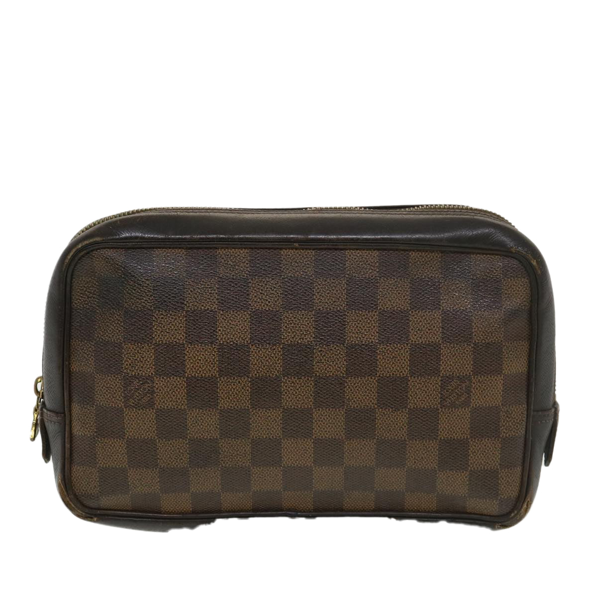 LOUIS VUITTON Damier Ebene Trousse Toilette Clutch Bag N47623 LV Auth 39121