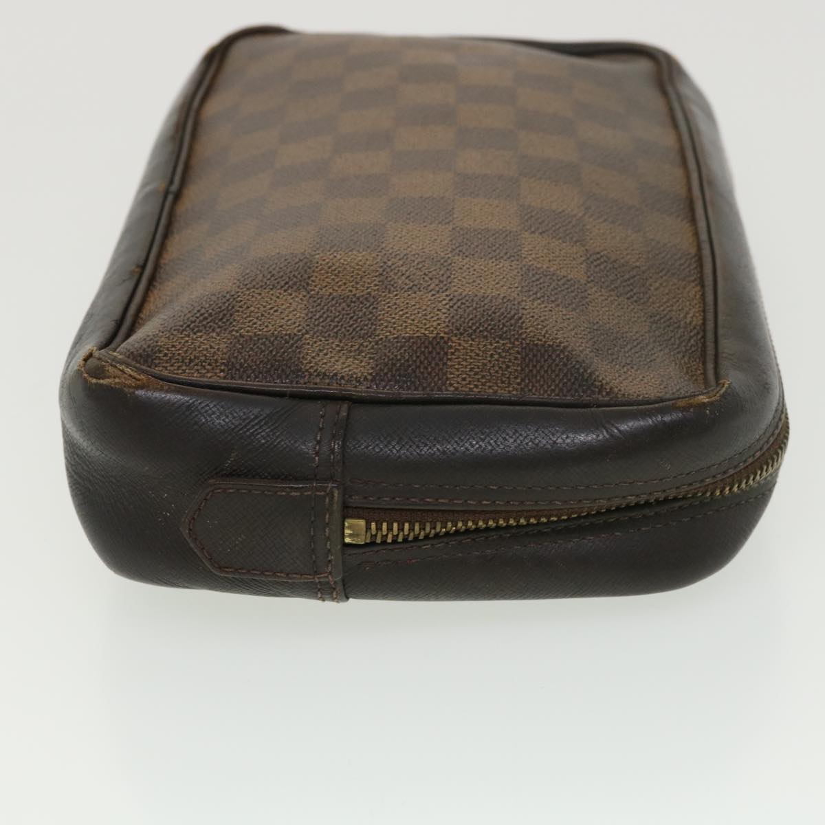 LOUIS VUITTON Damier Ebene Trousse Toilette Clutch Bag N47623 LV Auth 39121