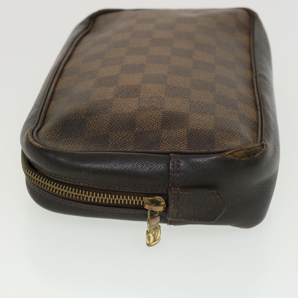 LOUIS VUITTON Damier Ebene Trousse Toilette Clutch Bag N47623 LV Auth 39121