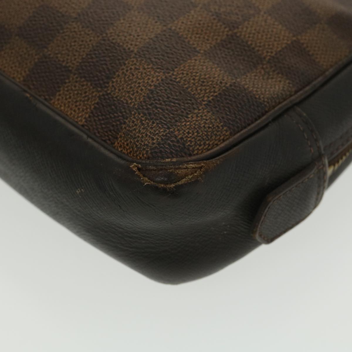 LOUIS VUITTON Damier Ebene Trousse Toilette Clutch Bag N47623 LV Auth 39121