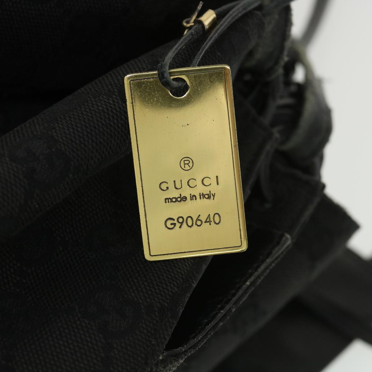 GUCCI GG Canvas Shoulder Bag Black 90640 002404 Auth 39133