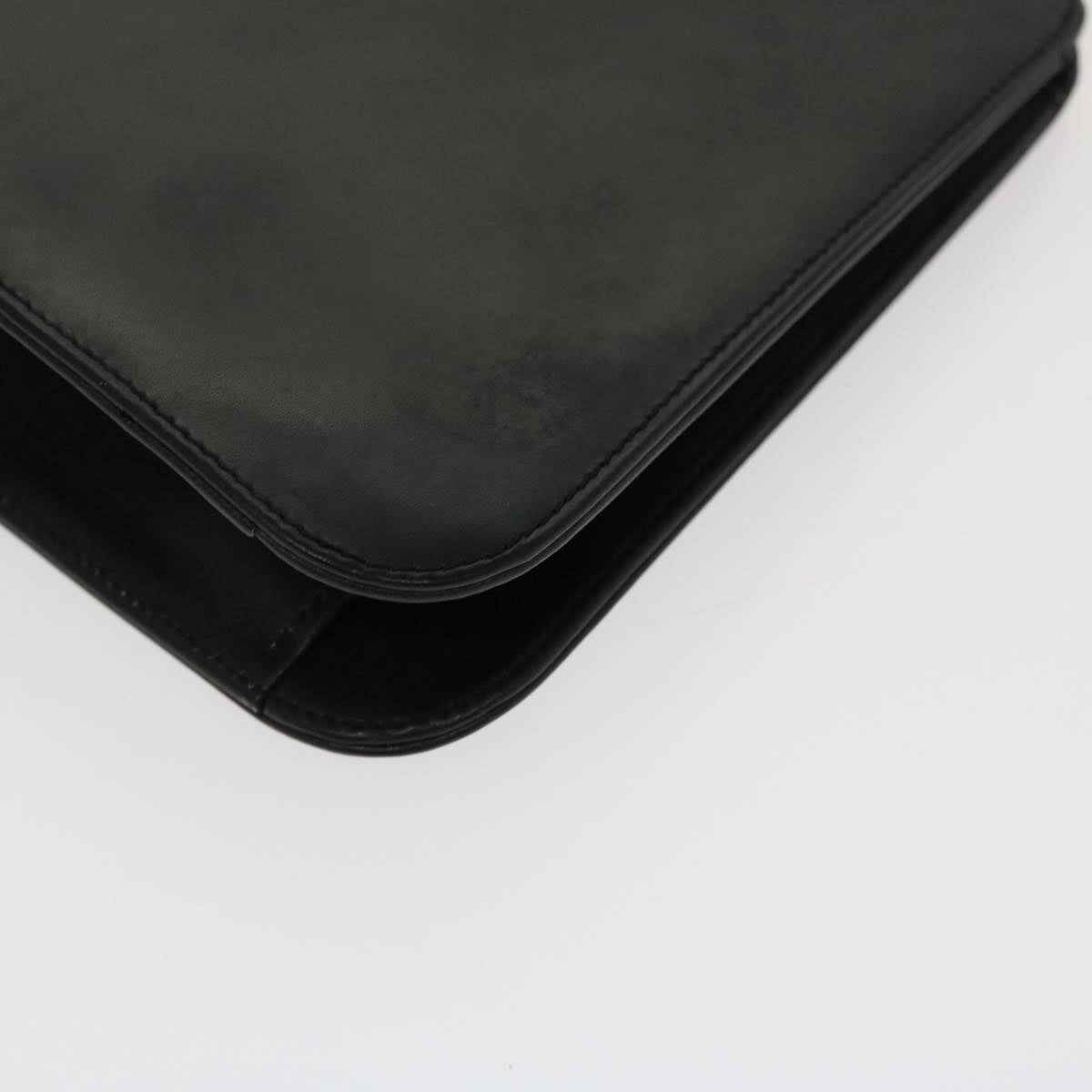 Salvatore Ferragamo Hand Bag Leather Black Auth 39142