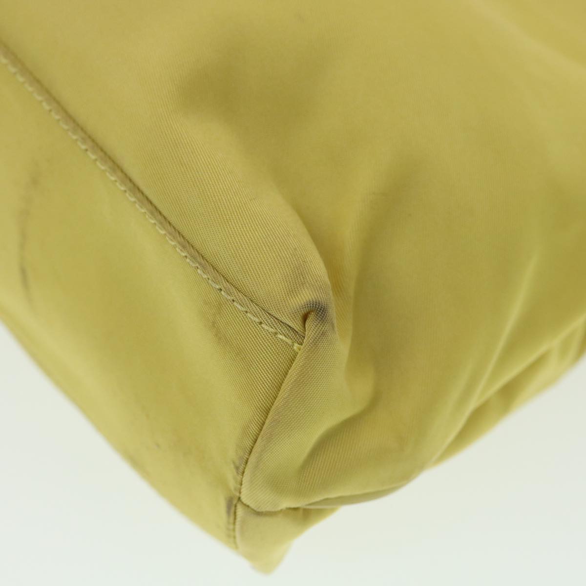 PRADA Shoulder Bag Nylon Yellow Auth 39147