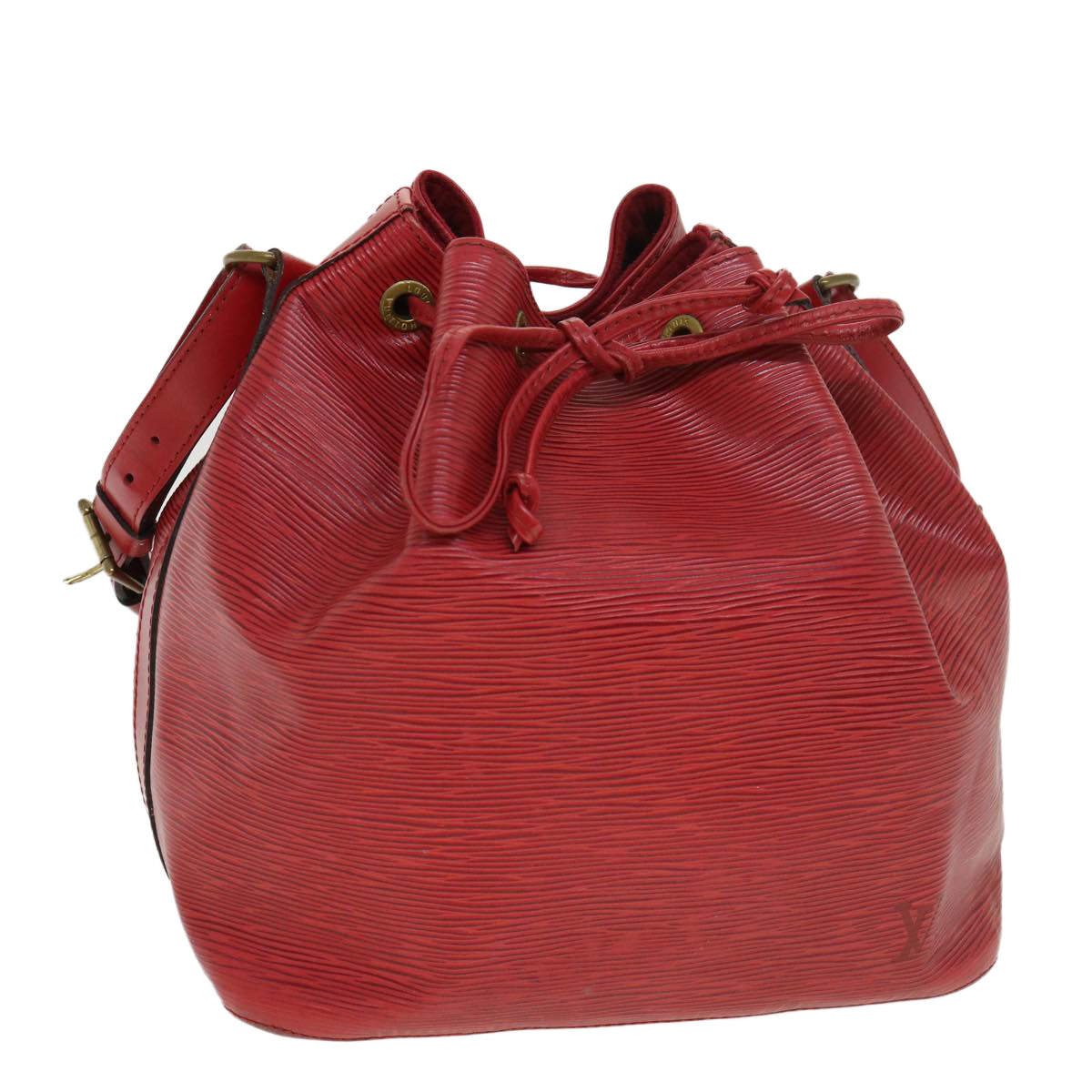 LOUIS VUITTON Epi Petit Noe Shoulder Bag Red M44107 LV Auth 39185