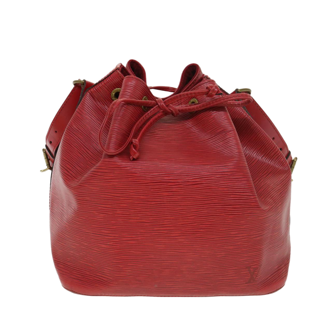 LOUIS VUITTON Epi Petit Noe Shoulder Bag Red M44107 LV Auth 39185