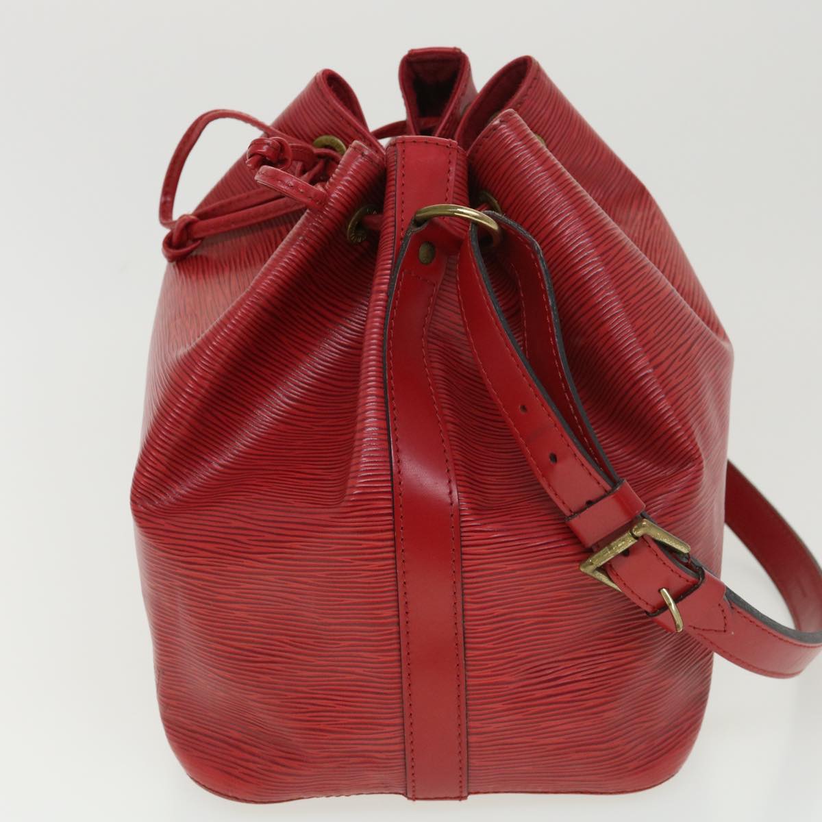 LOUIS VUITTON Epi Petit Noe Shoulder Bag Red M44107 LV Auth 39185