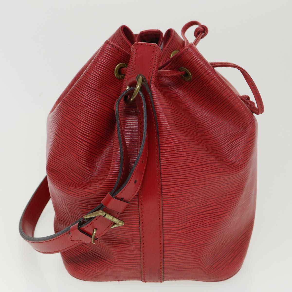 LOUIS VUITTON Epi Petit Noe Shoulder Bag Red M44107 LV Auth 39185