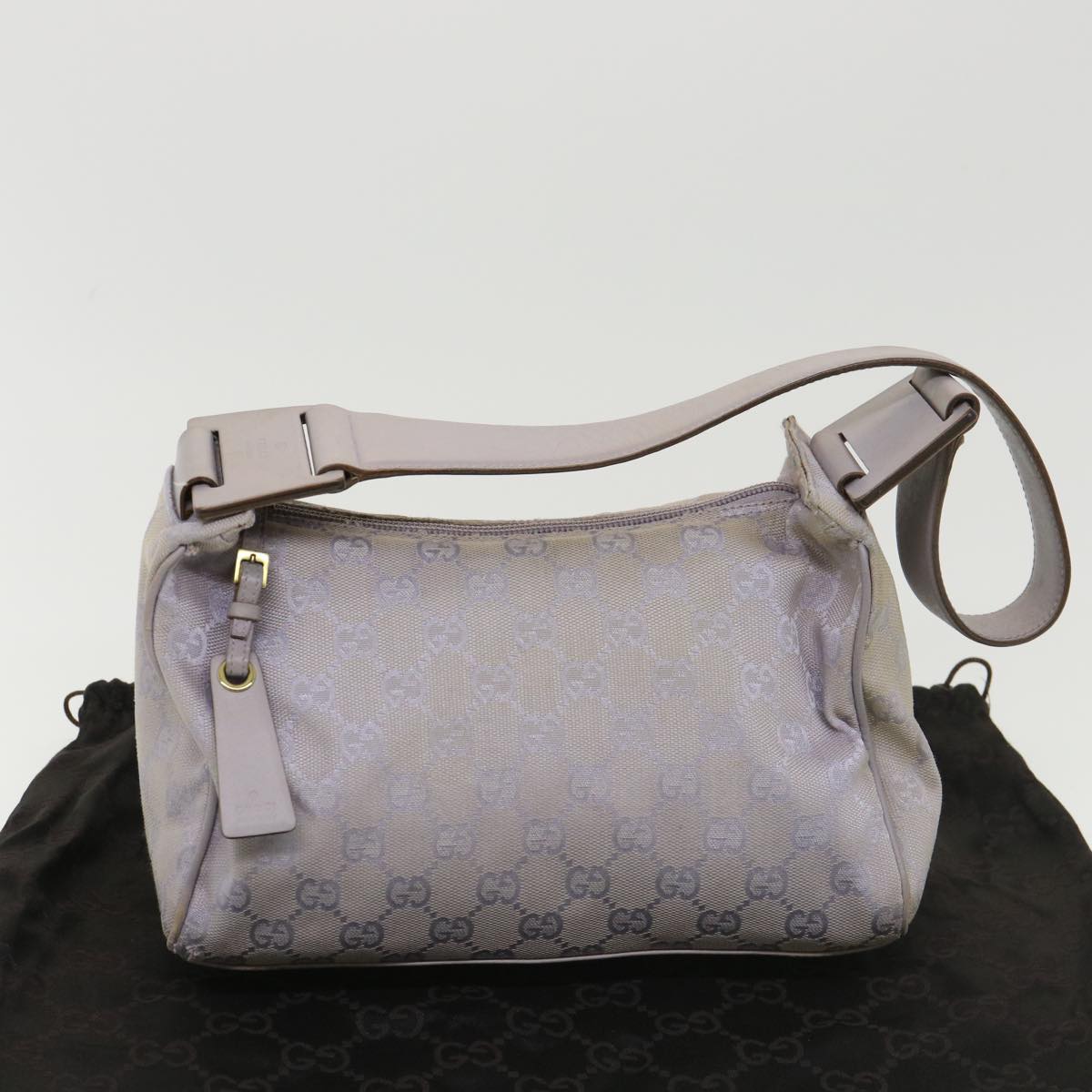 GUCCI GG Canvas Shoulder Bag Purple 92699 Auth 39197