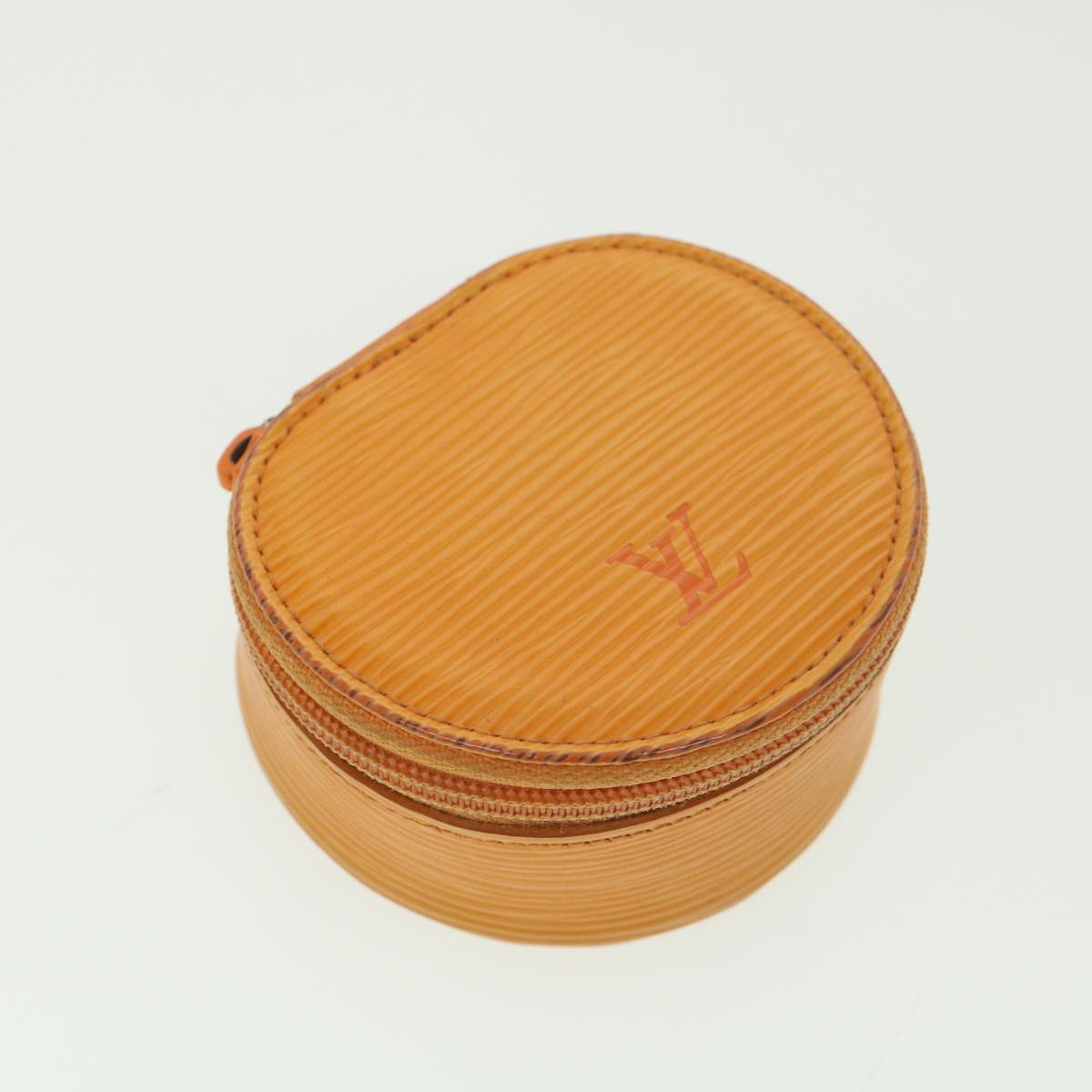 LOUIS VUITTON Epi Jewelry Case Accessory Case Orange LV Auth 39218