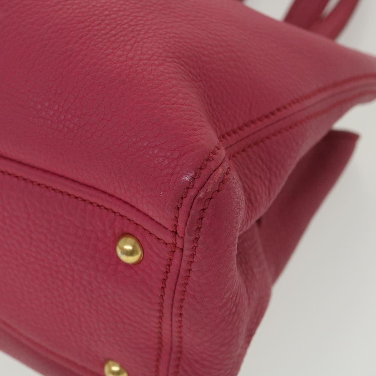 Miu Miu Vittello Caribbean Hand Bag Leather 2way Pink Auth 39223