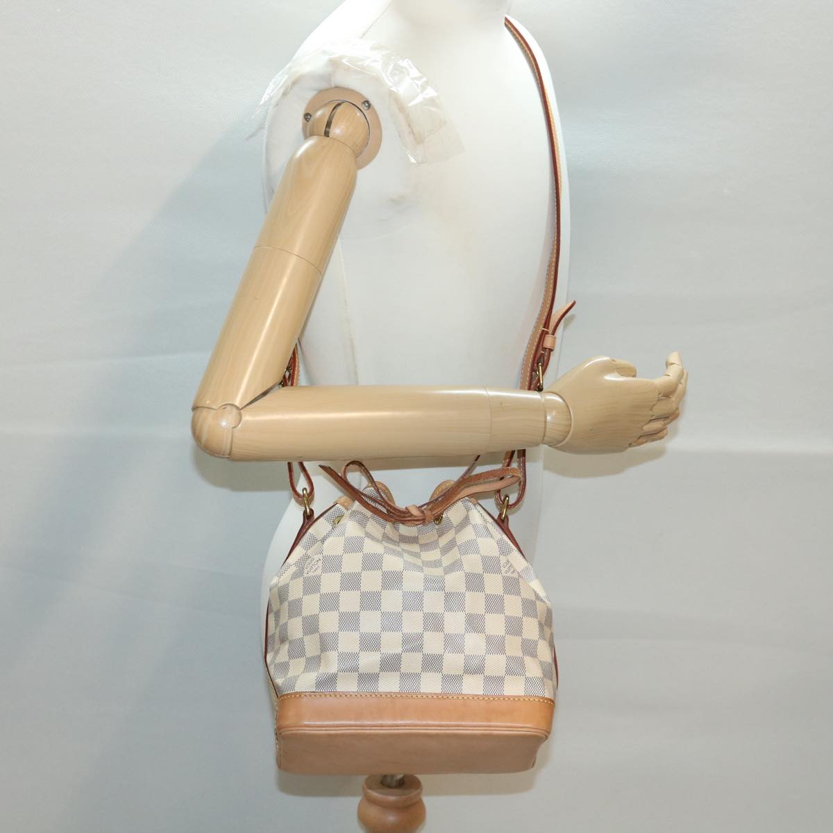 LOUIS VUITTON Damier Azur Noe BB Shoulder Bag N41220 LV Auth 39232