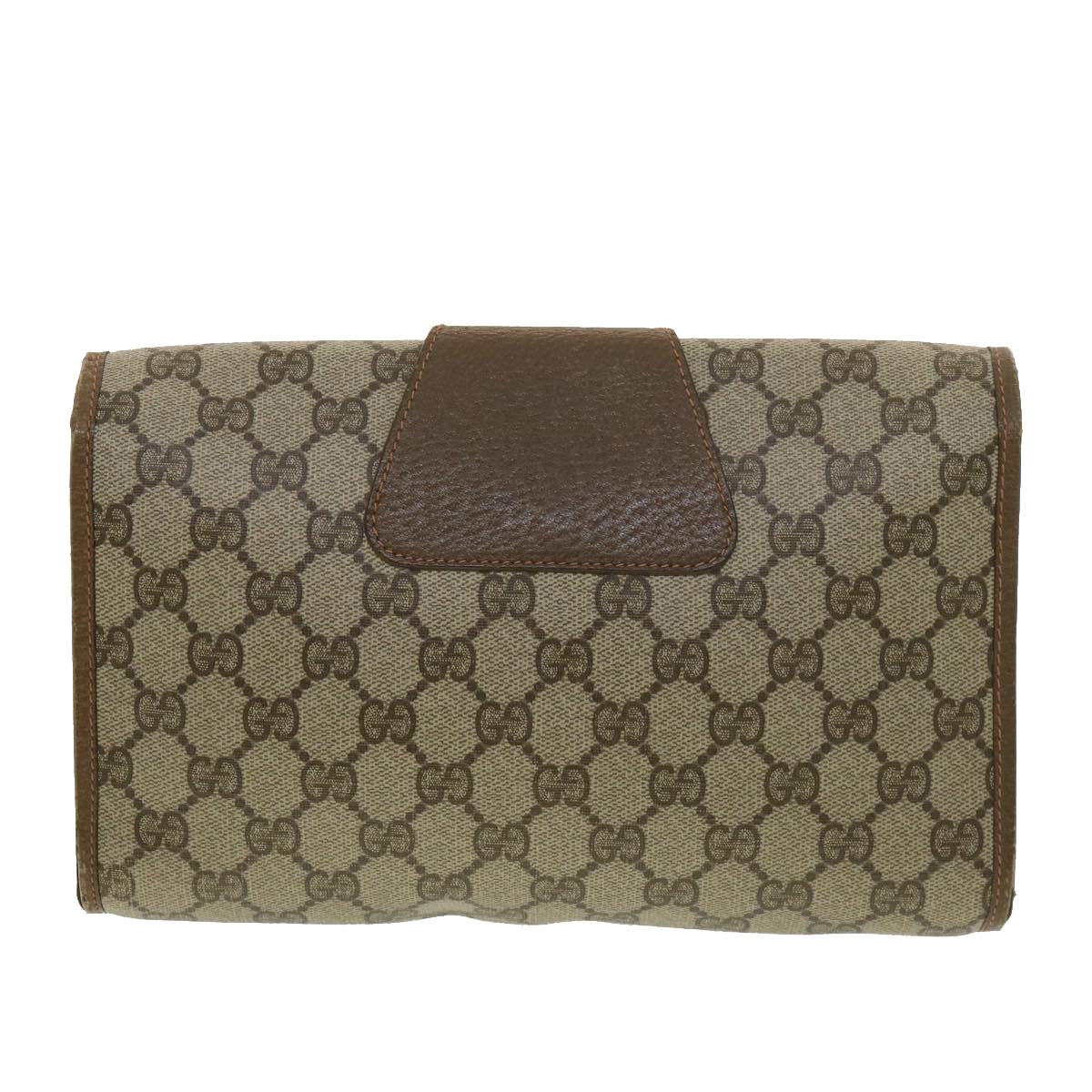 GUCCI GG Canvas Web Sherry Line Clutch Bag Beige Red Green 89.01.030 Auth 39241 - 0