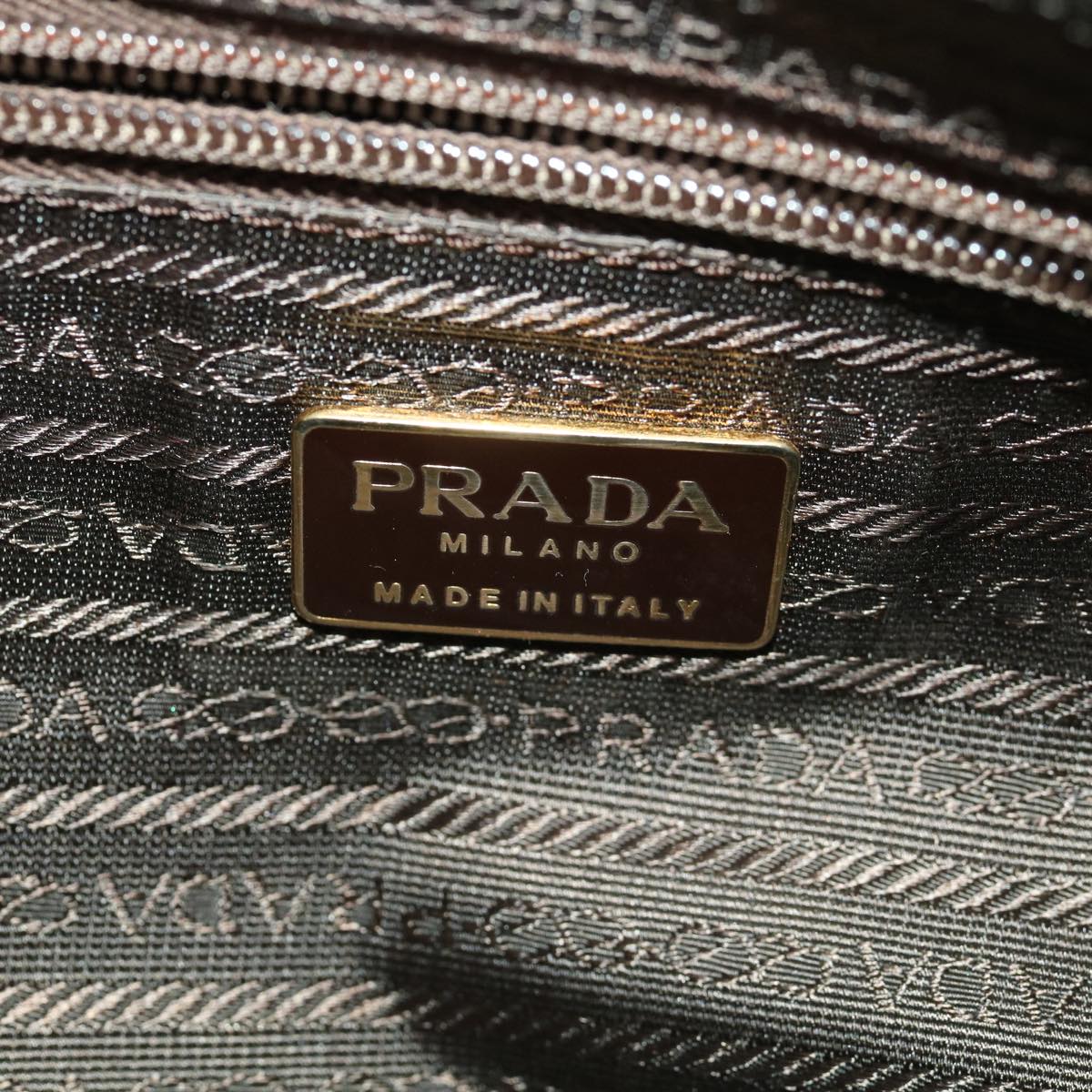 PRADA Quilted Chain Shoulder Bag Nylon Yellow Auth 39300