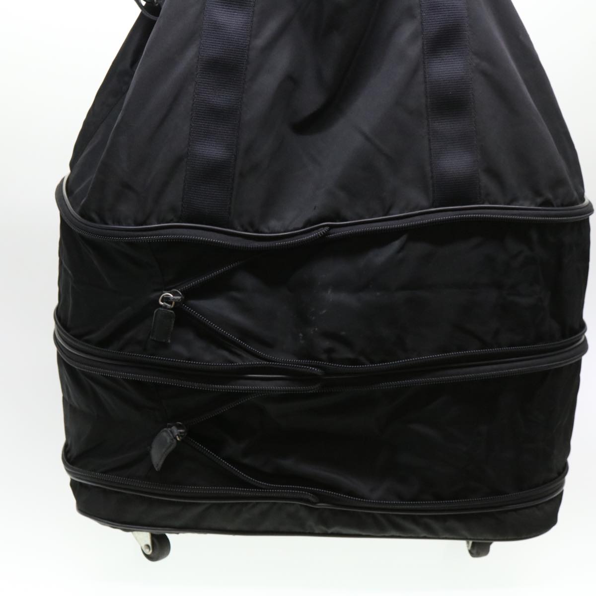 PRADA Carry Boston Bag Nylon Black Auth 39309