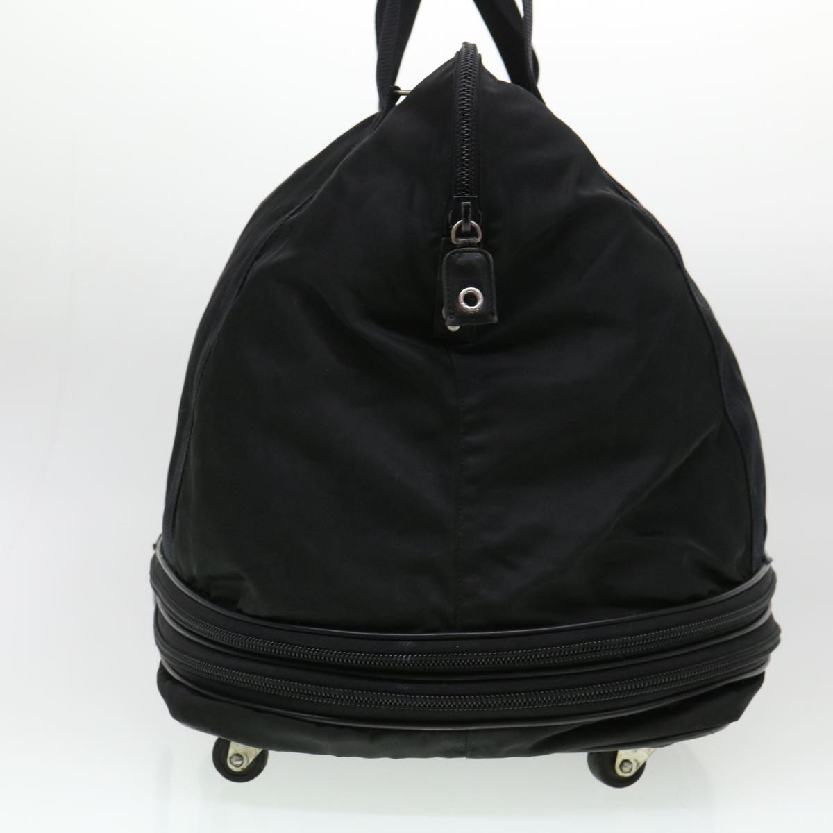 PRADA Carry Boston Bag Nylon Black Auth 39309