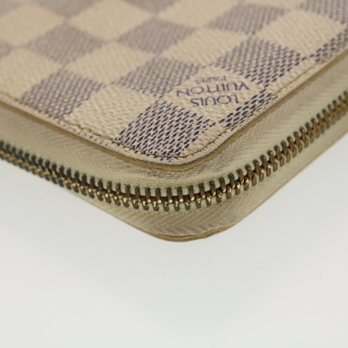 LOUIS VUITTON Damier Azur Zippy Wallet Long Wallet N60019 LV Auth 39341