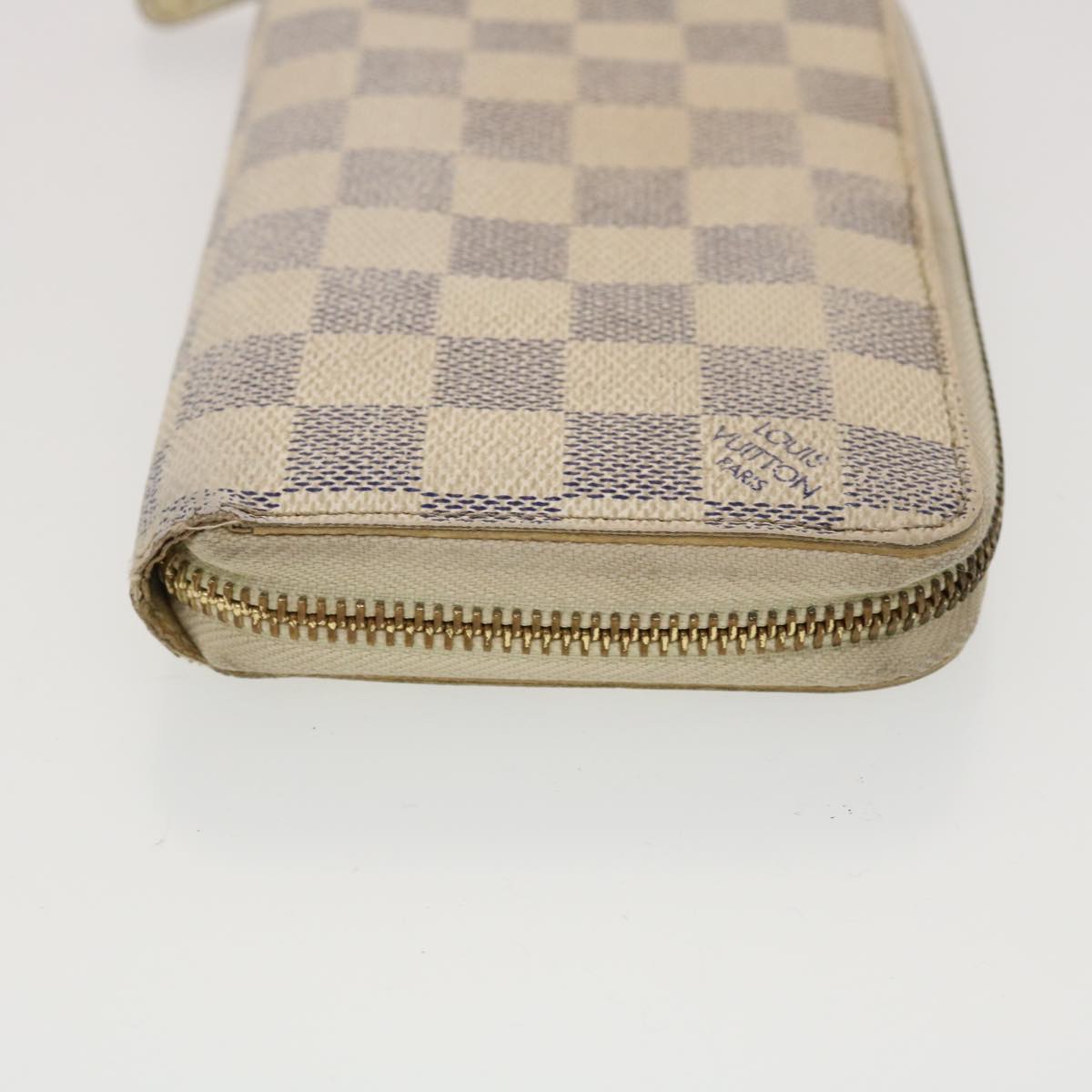 LOUIS VUITTON Damier Azur Zippy Wallet Long Wallet N60019 LV Auth 39341