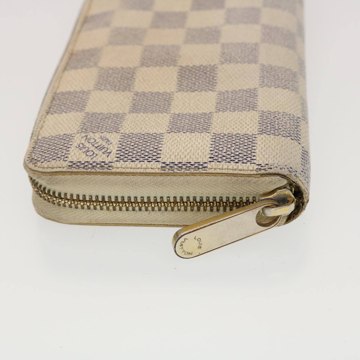 LOUIS VUITTON Damier Azur Zippy Wallet Long Wallet N60019 LV Auth 39341