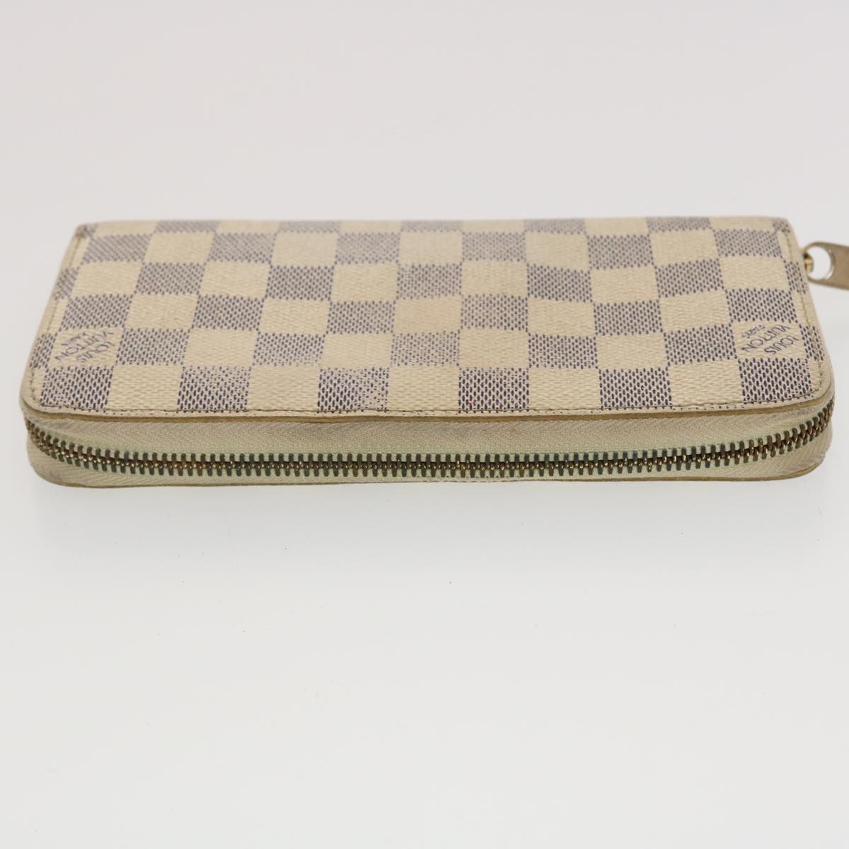 LOUIS VUITTON Damier Azur Zippy Wallet Long Wallet N60019 LV Auth 39341