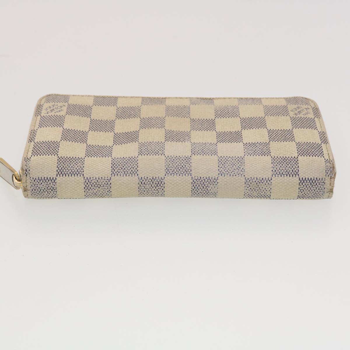 LOUIS VUITTON Damier Azur Zippy Wallet Long Wallet N60019 LV Auth 39341