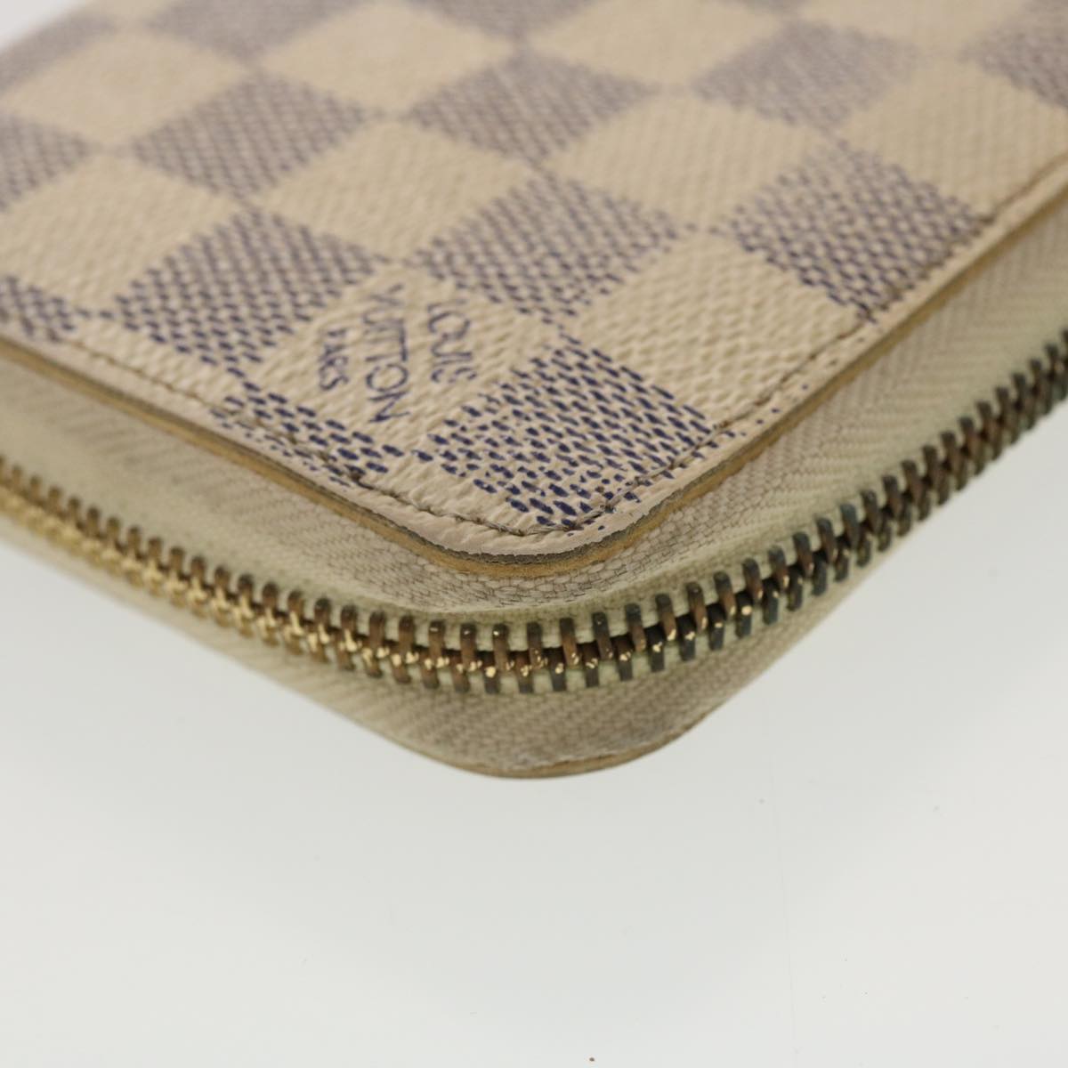 LOUIS VUITTON Damier Azur Zippy Wallet Long Wallet N60019 LV Auth 39341