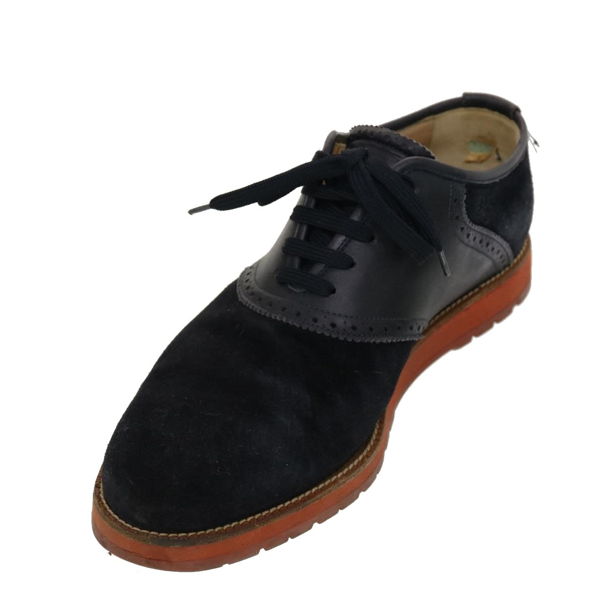 LOUIS VUITTON Shoes Suede Leather 6M Black LV Auth 39347 - 0