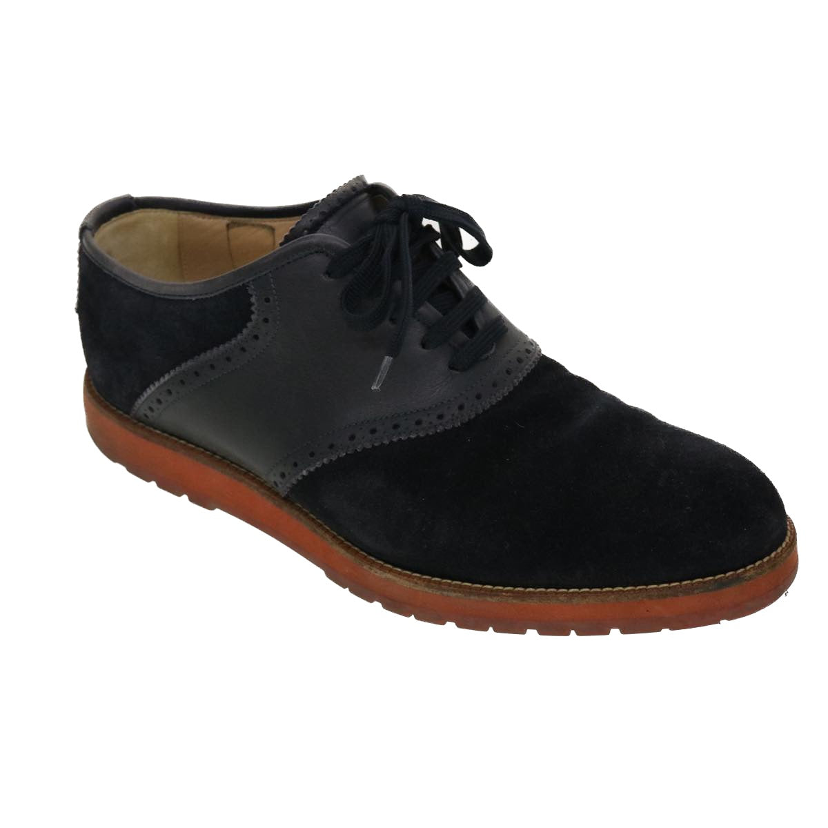 LOUIS VUITTON Shoes Suede Leather 6M Black LV Auth 39347