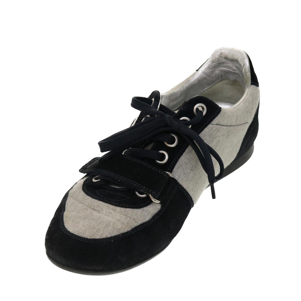 LOUIS VUITTON Sneakers Cotton Gray Black LV Auth 39348 - 0