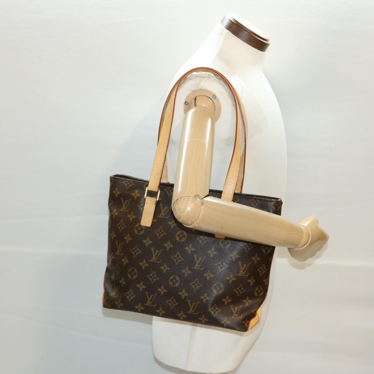 LOUIS VUITTON Monogram Cabas Piano Tote Bag M51148 LV Auth 39351