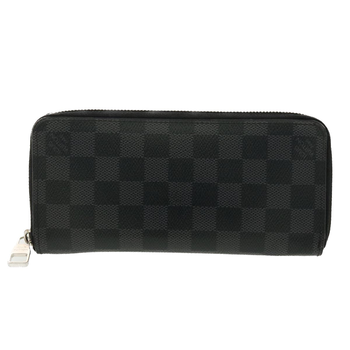 LOUIS VUITTON Damier Graphite Zippy Wallet Vertical N63095 LV Auth 39379