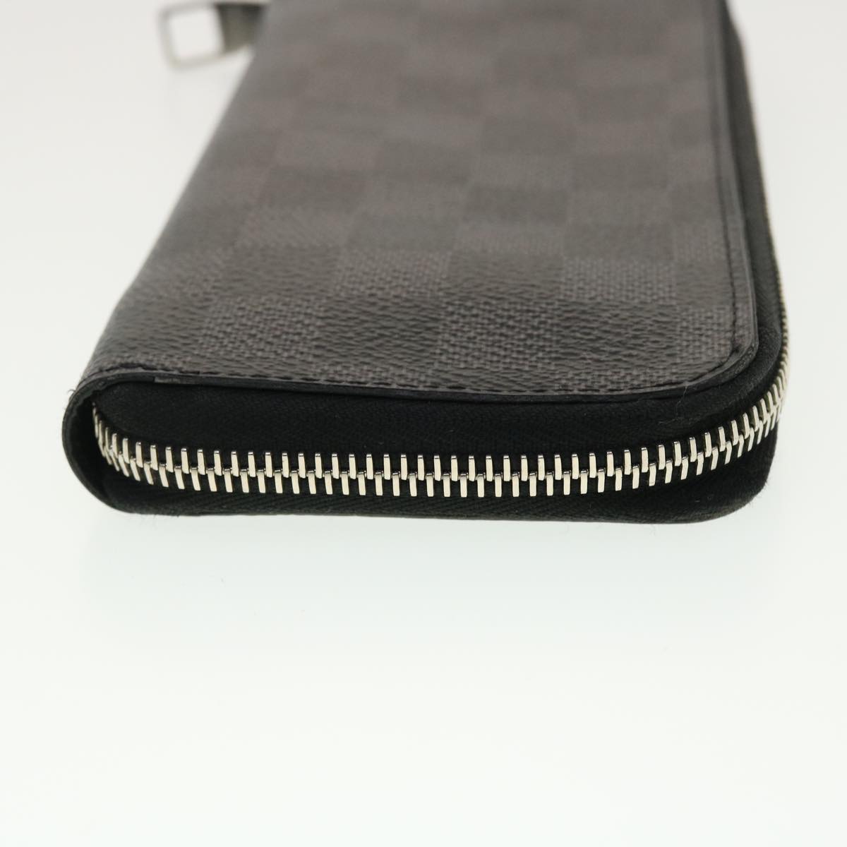 LOUIS VUITTON Damier Graphite Zippy Wallet Vertical N63095 LV Auth 39379