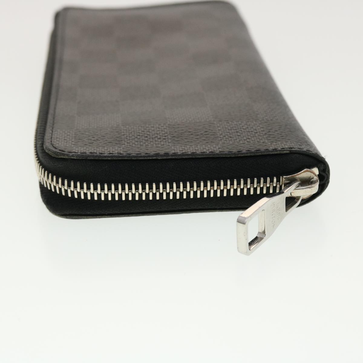 LOUIS VUITTON Damier Graphite Zippy Wallet Vertical N63095 LV Auth 39379