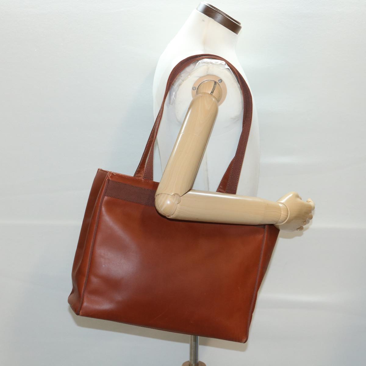 Salvatore Ferragamo Shoulder Bag Leather Brown Auth 39394