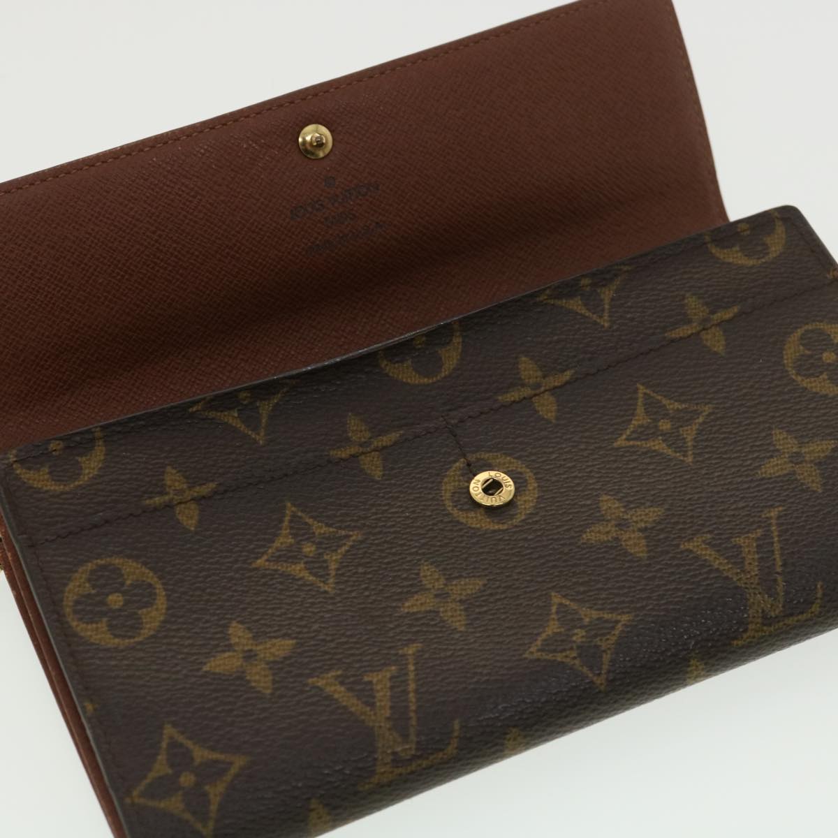 LOUIS VUITTON Monogram Portefeiulle Sarah Long Wallet M66556 LV Auth 39419