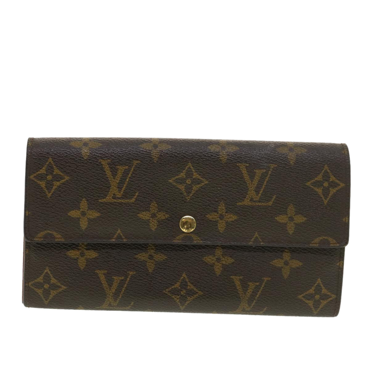 LOUIS VUITTON Monogram Portefeiulle Sarah Long Wallet M66556 LV Auth 39419