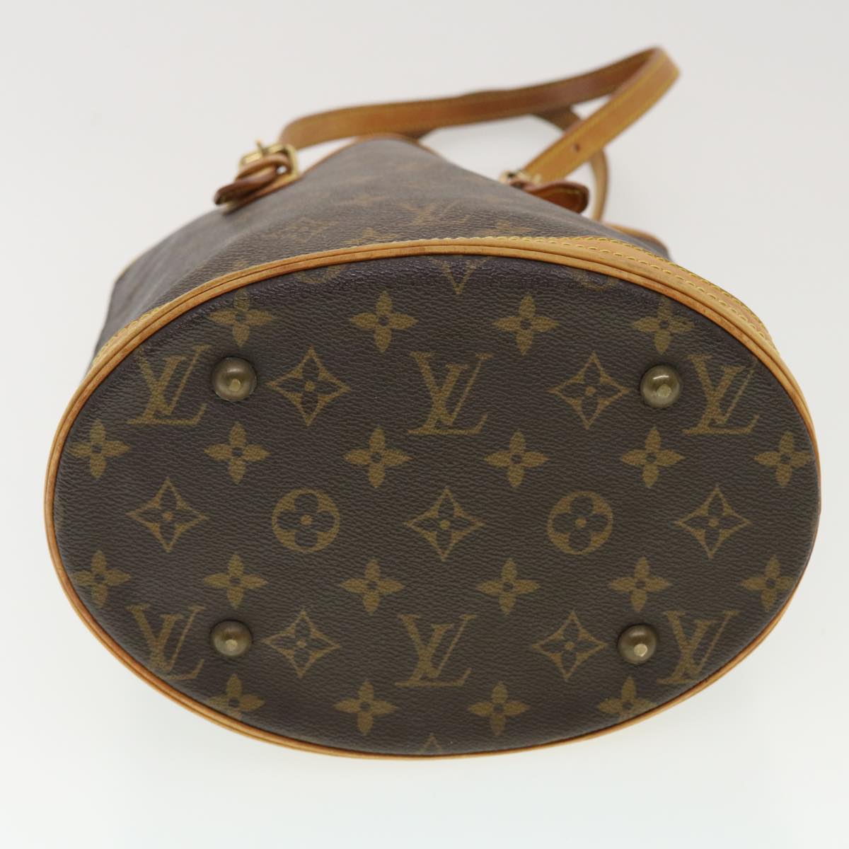 LOUIS VUITTON Monogram Bucket PM Shoulder Bag M42238 LV Auth 39422