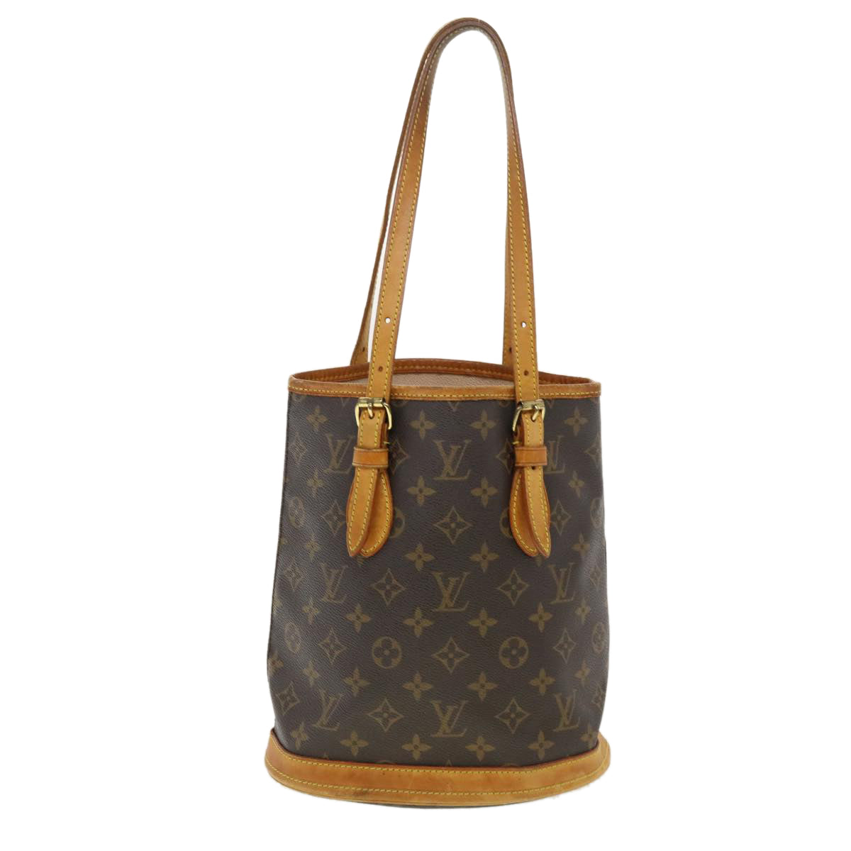 LOUIS VUITTON Monogram Bucket PM Shoulder Bag M42238 LV Auth 39422