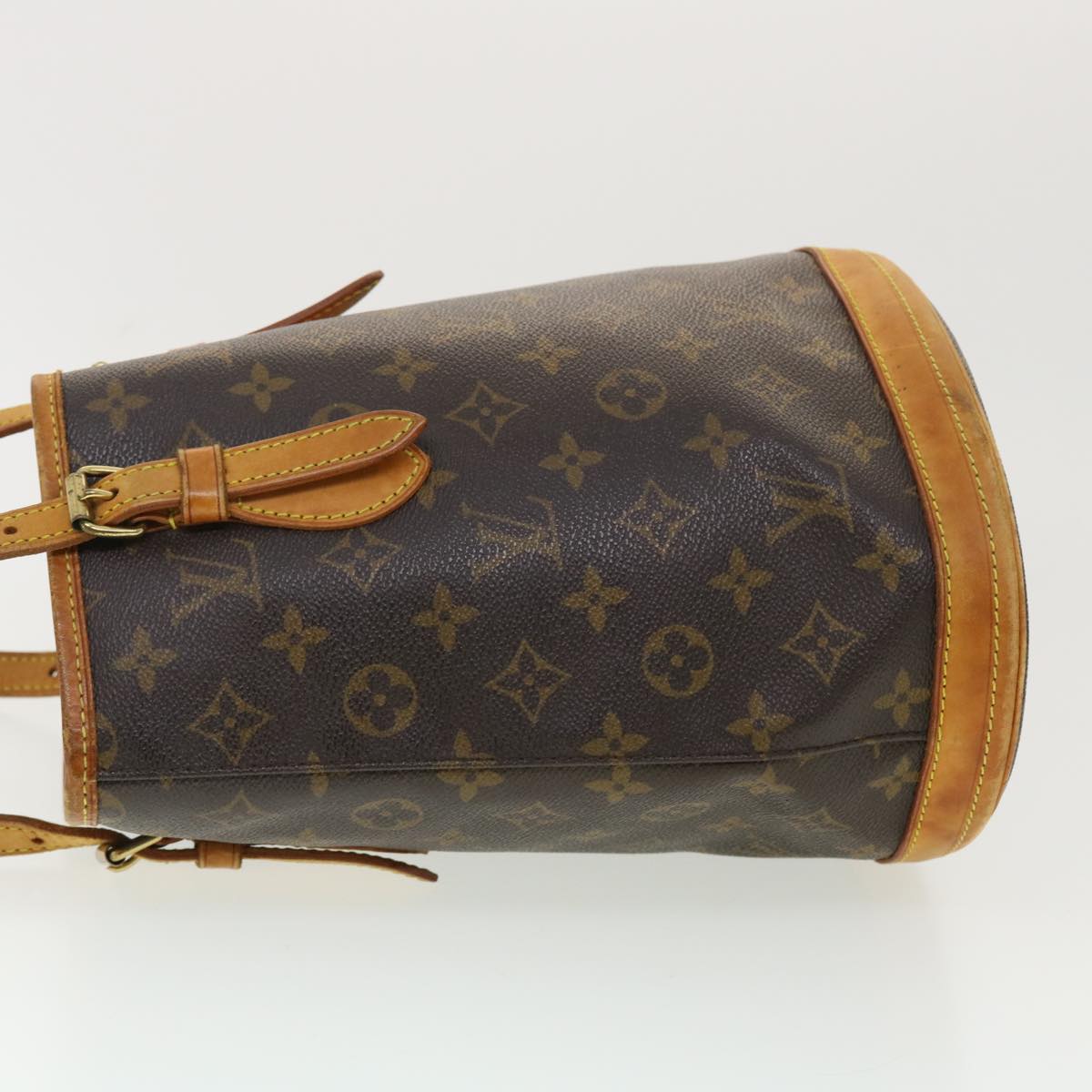 LOUIS VUITTON Monogram Bucket PM Shoulder Bag M42238 LV Auth 39422