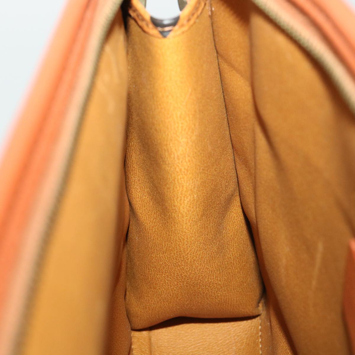 MCM Vicetos Logogram Clutch Bag PVC Leather Orange Auth 39452