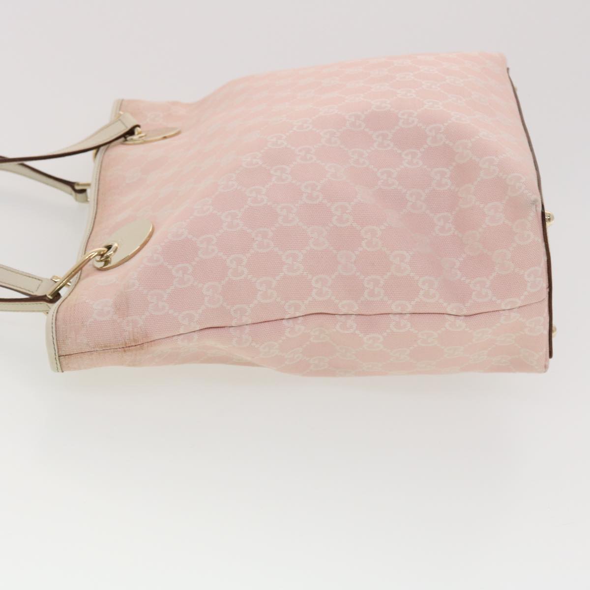 GUCCI GG Canvas Shoulder Bag Pink 120836 Auth 39455