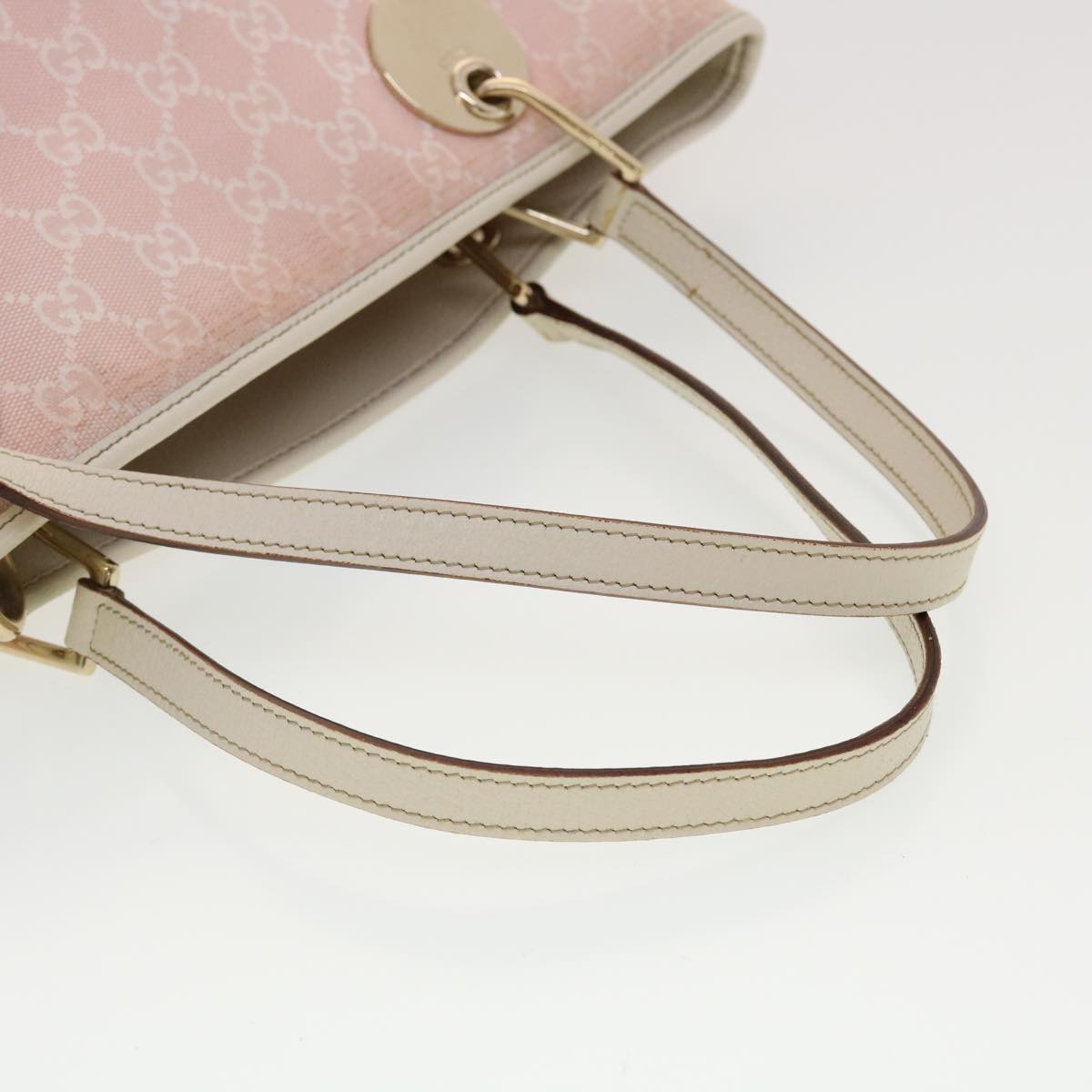 GUCCI GG Canvas Shoulder Bag Pink 120836 Auth 39455