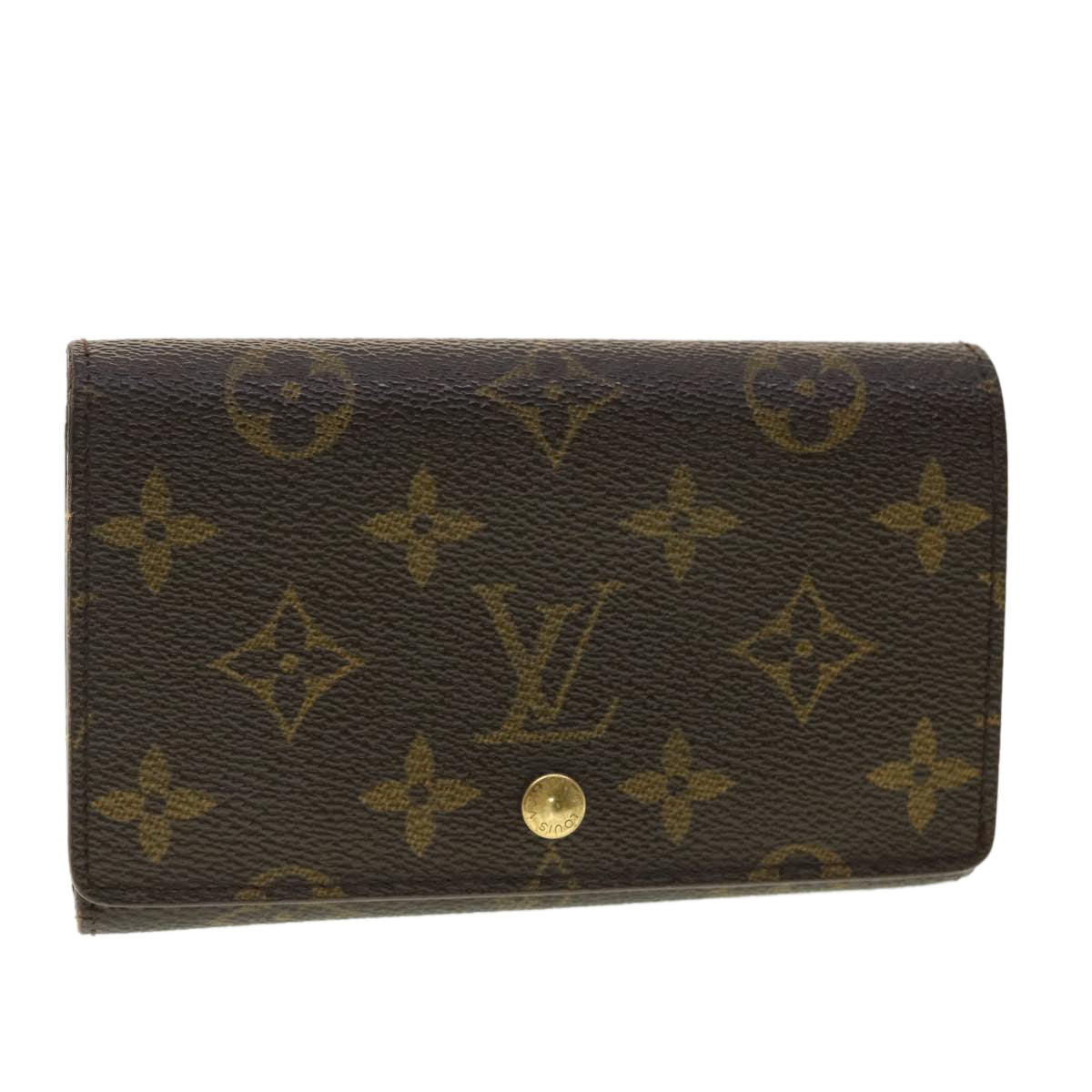 LOUIS VUITTON Monogram Porte Monnaie Billets Tresor Wallet M61730 LV Auth 39476