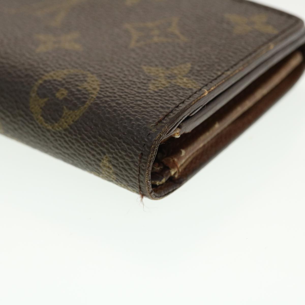 LOUIS VUITTON Monogram Porte Monnaie Billets Tresor Wallet M61730 LV Auth 39476