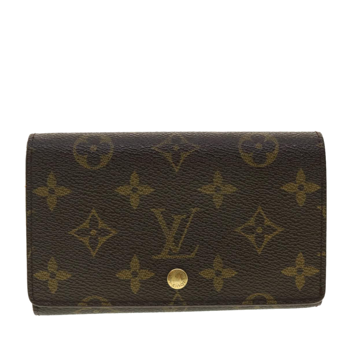 LOUIS VUITTON Monogram Porte Monnaie Billets Tresor Wallet M61730 LV Auth 39476