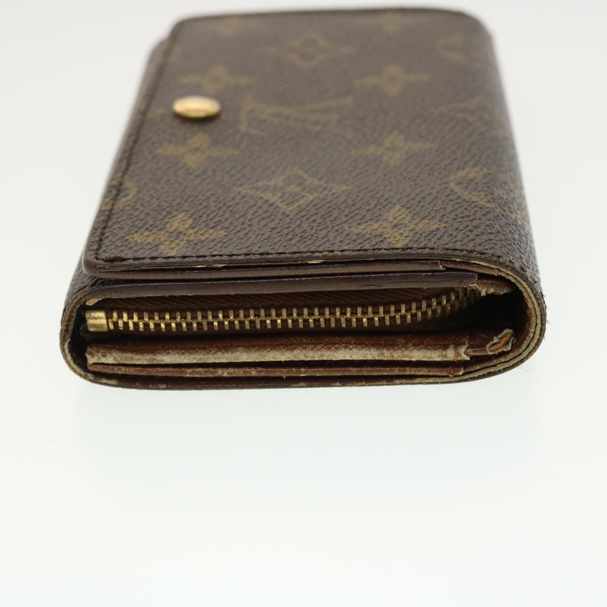 LOUIS VUITTON Monogram Porte Monnaie Billets Tresor Wallet M61730 LV Auth 39476