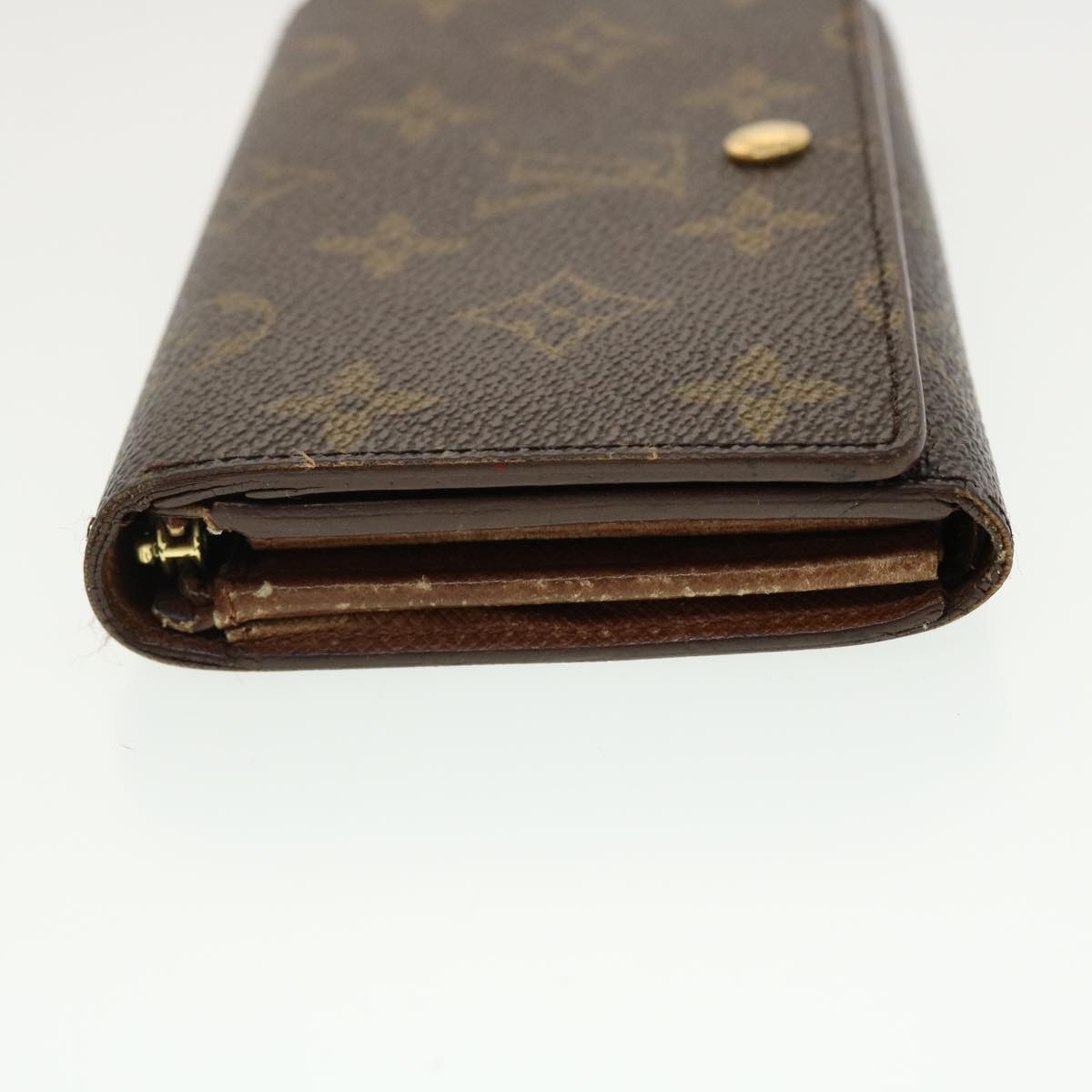 LOUIS VUITTON Monogram Porte Monnaie Billets Tresor Wallet M61730 LV Auth 39476