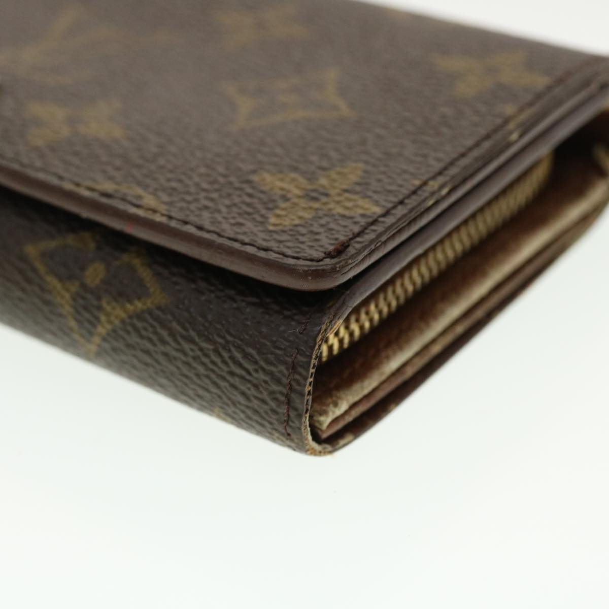 LOUIS VUITTON Monogram Porte Monnaie Billets Tresor Wallet M61730 LV Auth 39476