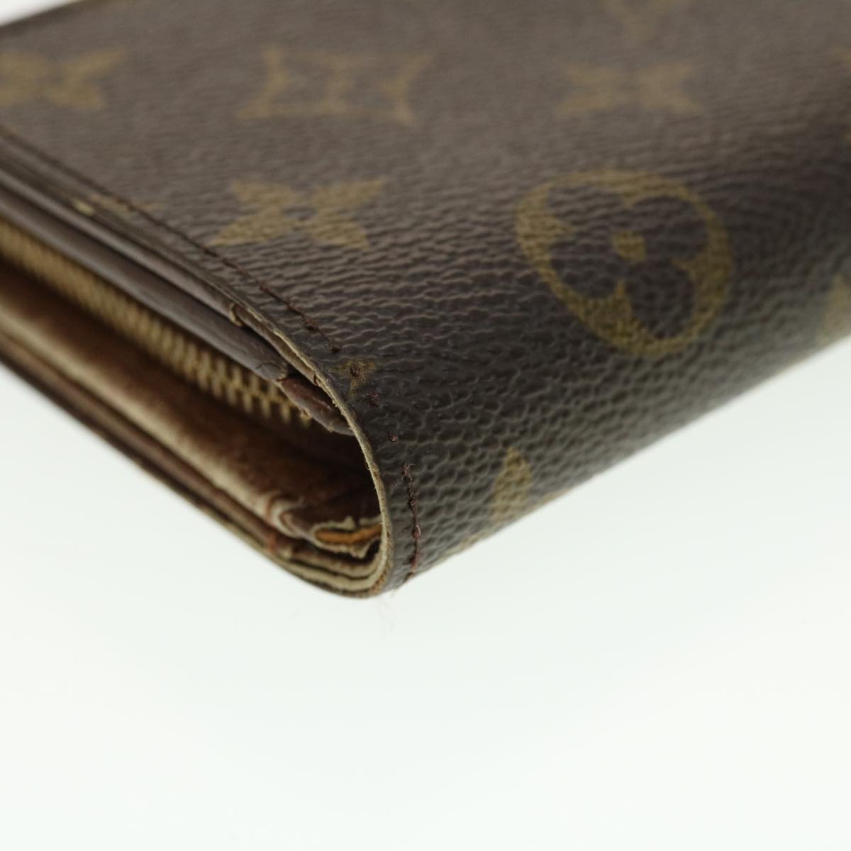 LOUIS VUITTON Monogram Porte Monnaie Billets Tresor Wallet M61730 LV Auth 39476